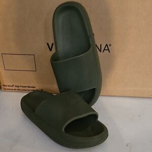 Olive Green Women's Slide Sandals
